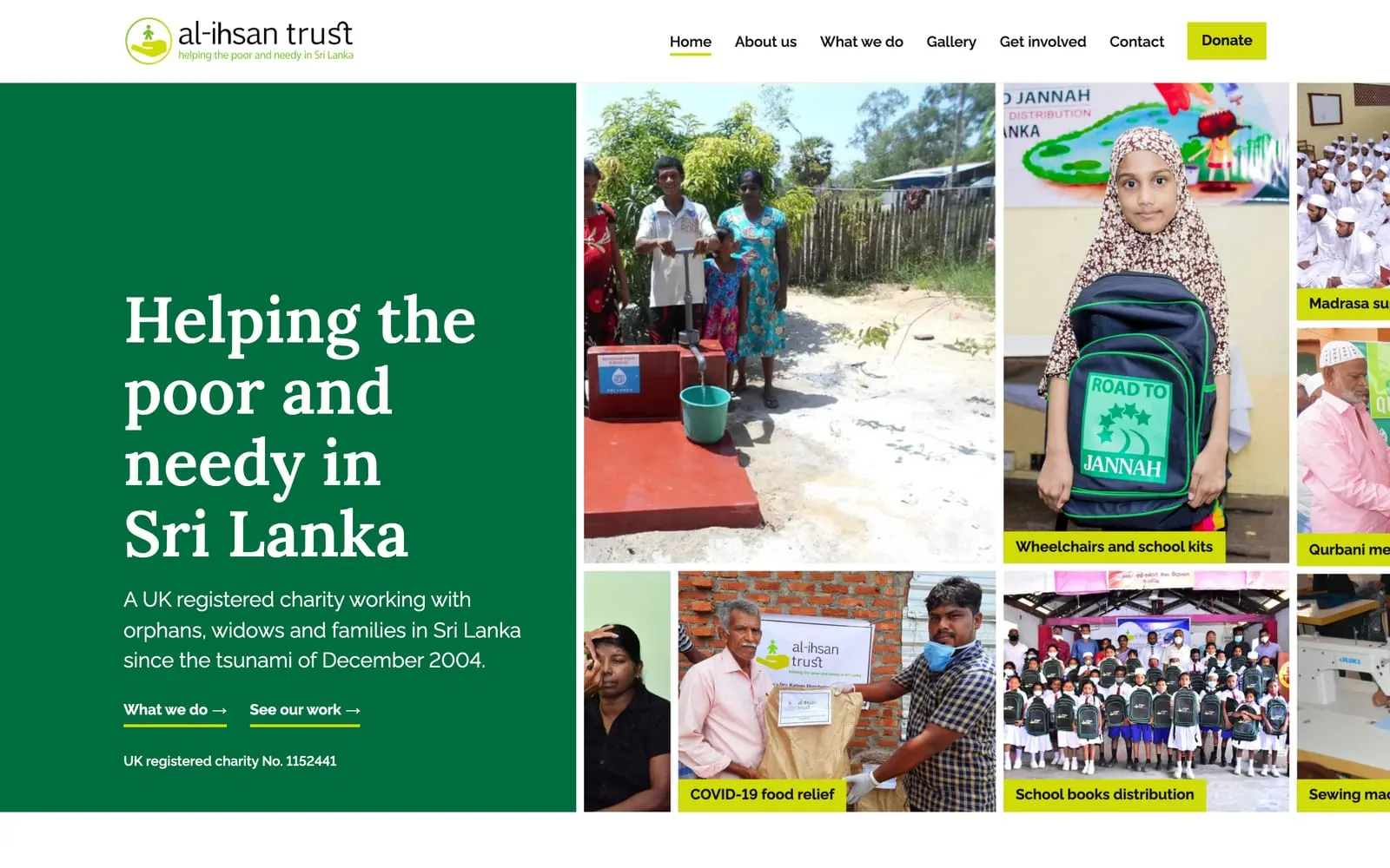 The Al Ihsan Trust homepage
