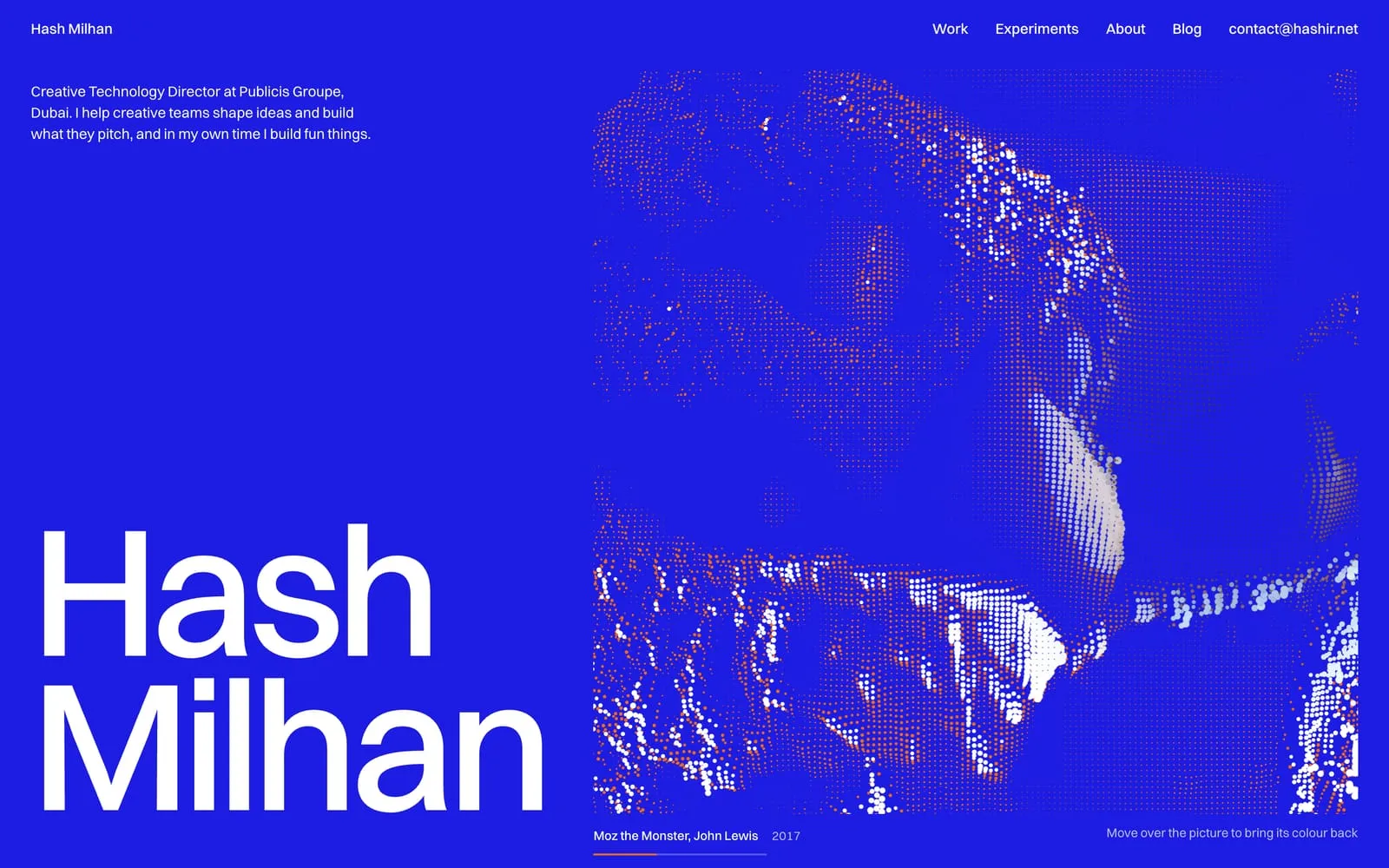 The hashir.net homepage