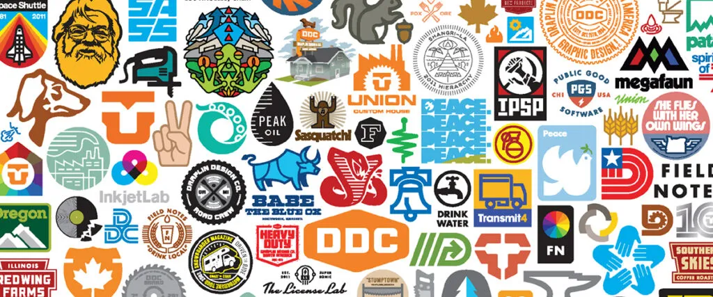 A selection of logos designed by Aaron Draplin