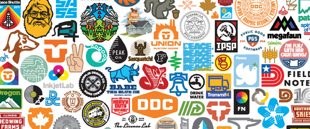 A selection of logos designed by Aaron Draplin