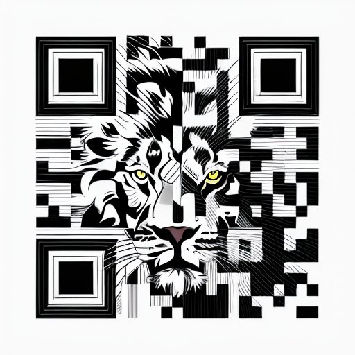 00458 1199888871 vector logo of a lion illustration clean lines black and white white background